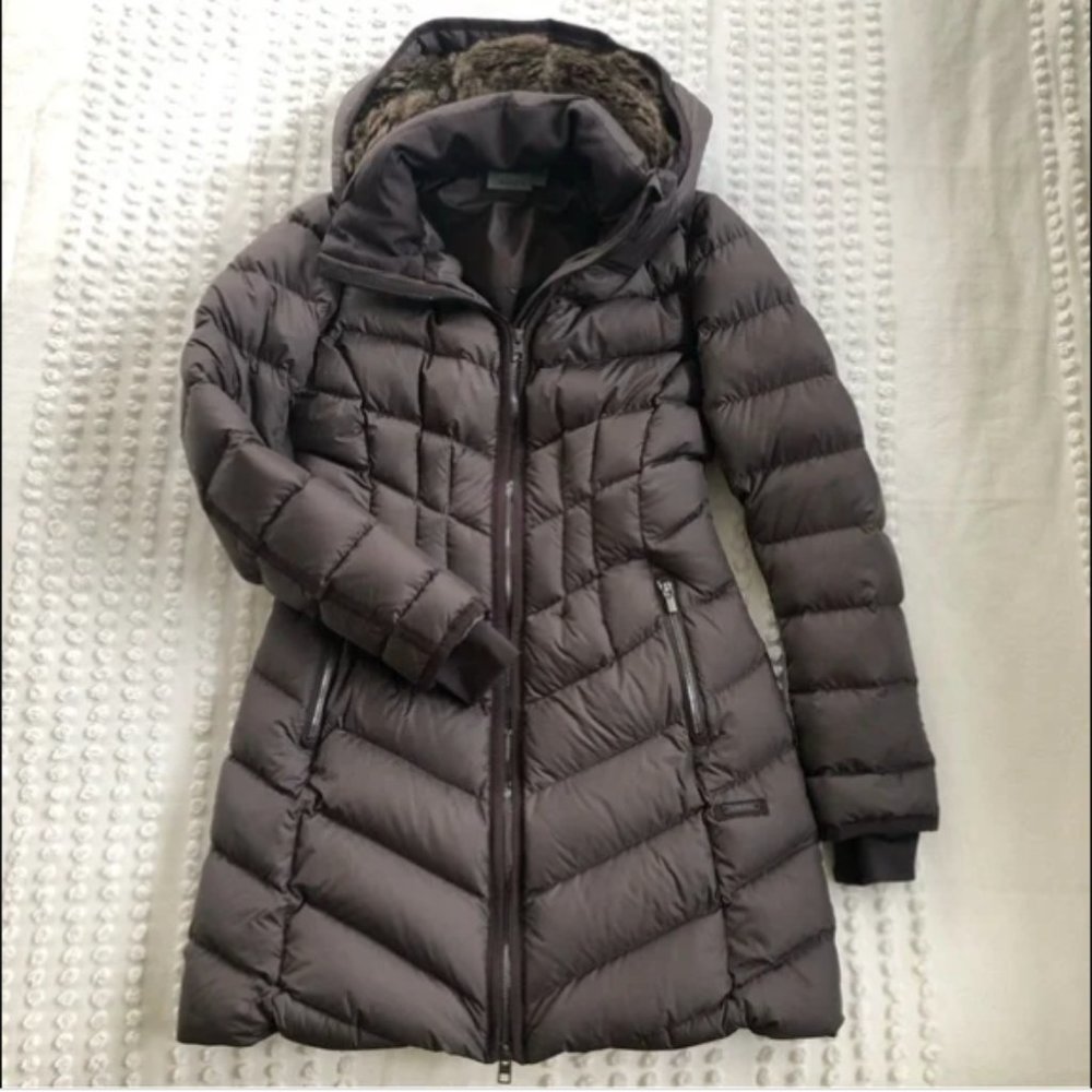 Athleta Quilted Goose Down Puffer Hooded Coat Jacket NWOT